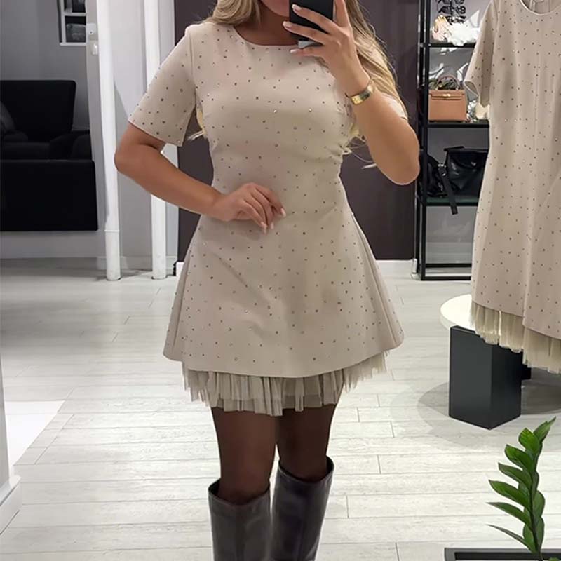 Aurora | Mini Abito Elegante con Dettagli Brillanti