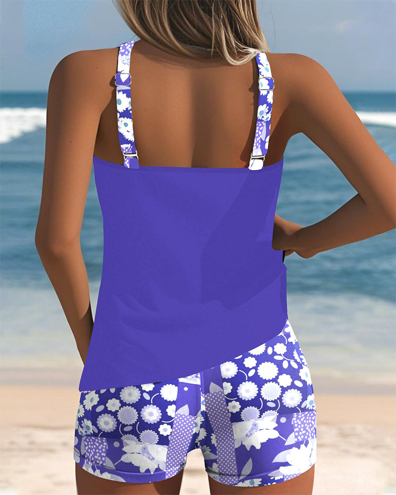 ELISA | Costume da Bagno Due Pezzi con Vestibilità Comoda e Stile Floreale da Spiaggia