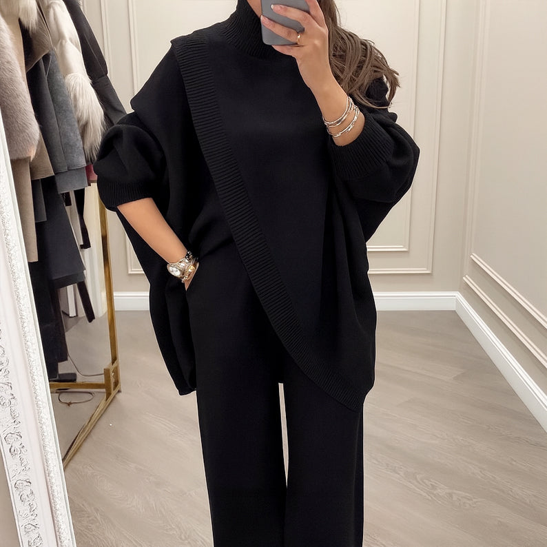 Eva | Set Cozy Donna con Pull Morbido e Pantaloni Larghi