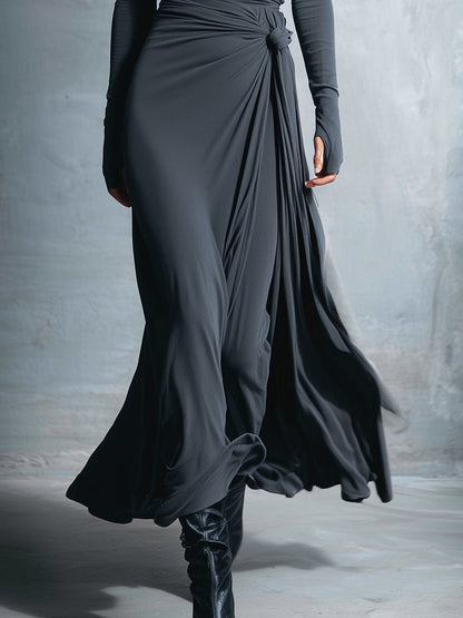 Victoria ❘ Abito maxi con nodo laterale