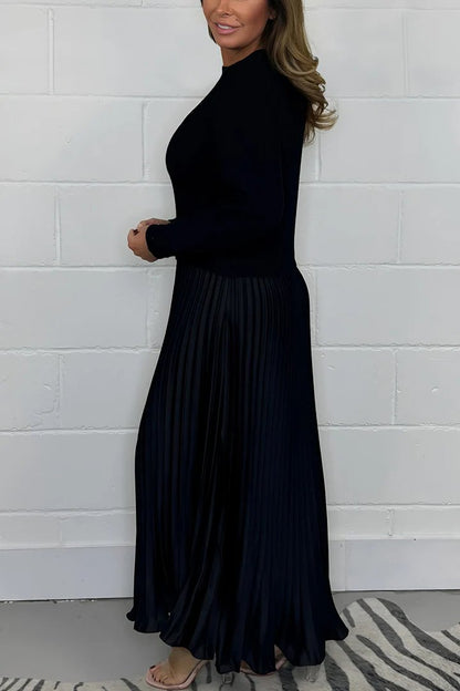 Eleonora | Maglia a Coste & Gonna Plissé