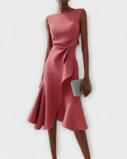 Elena - Vestito Svasato con Drappeggio