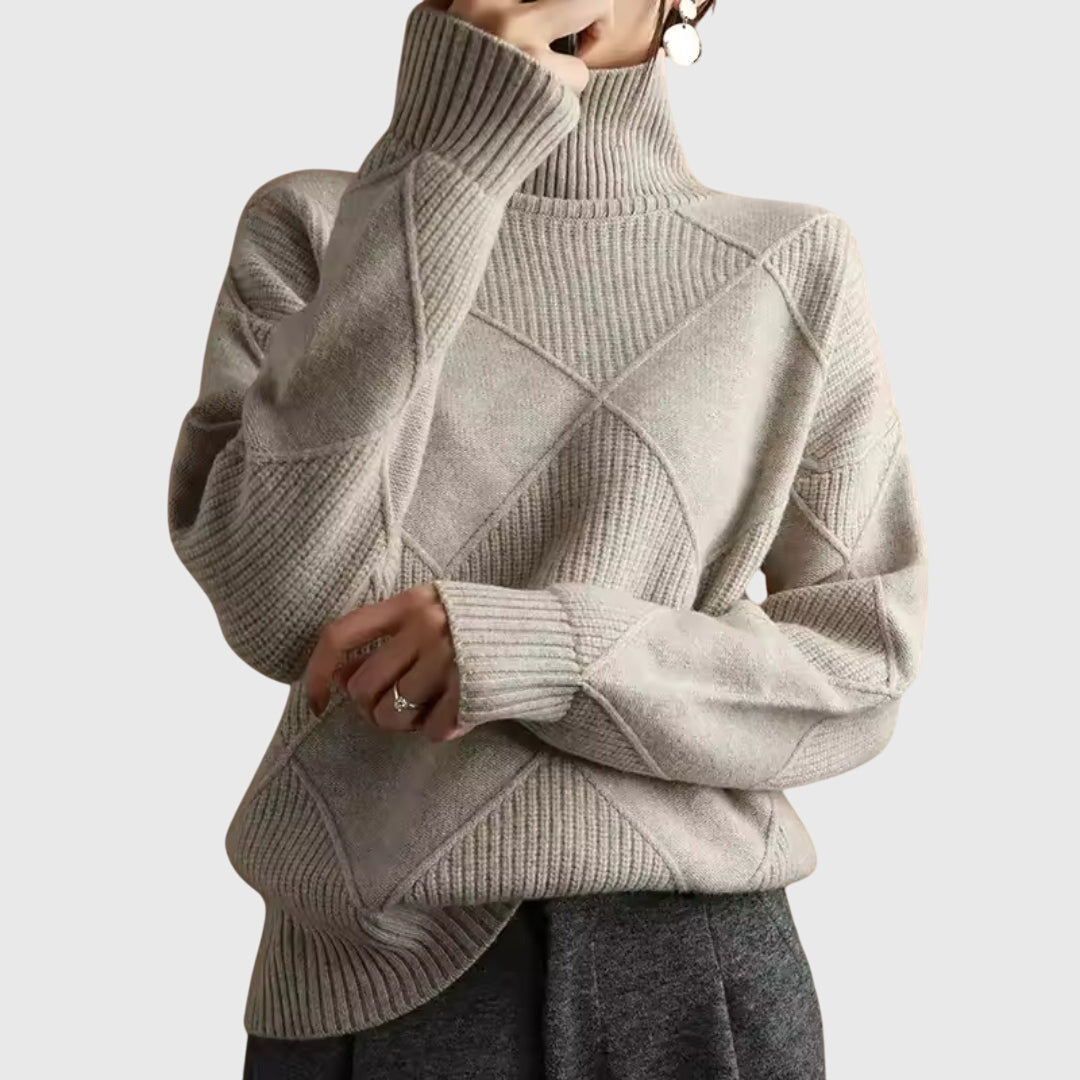 Verica | Maglione a collo alto con motivo geometrico