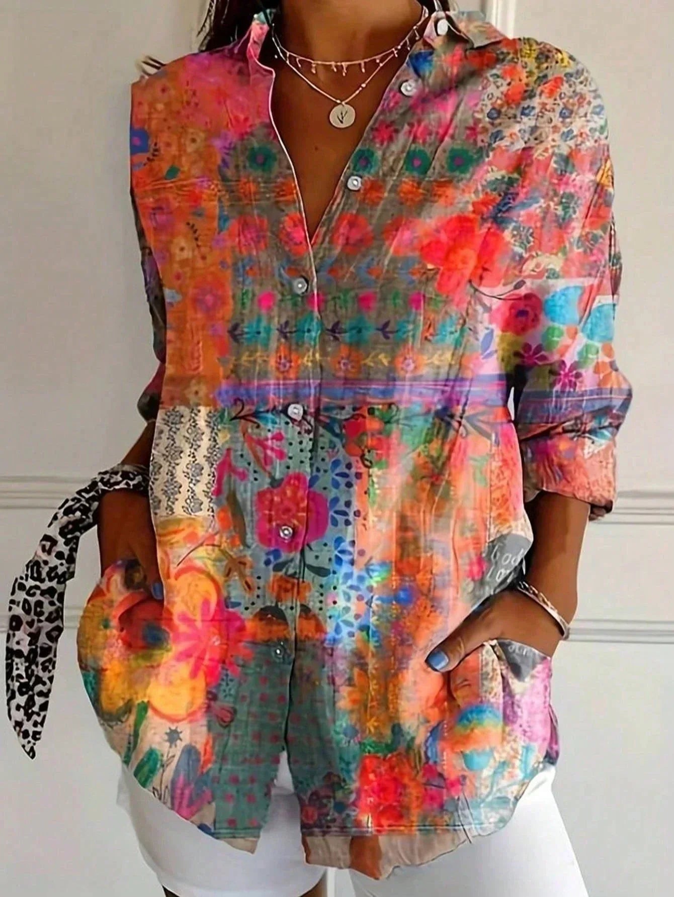 Astrid | Camicia a motivi colorati