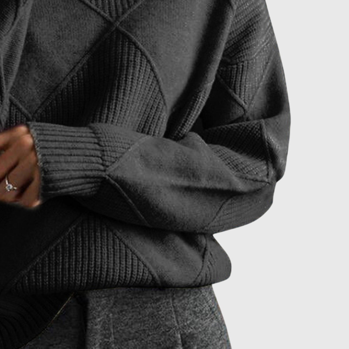Verica | Maglione a collo alto con motivo geometrico