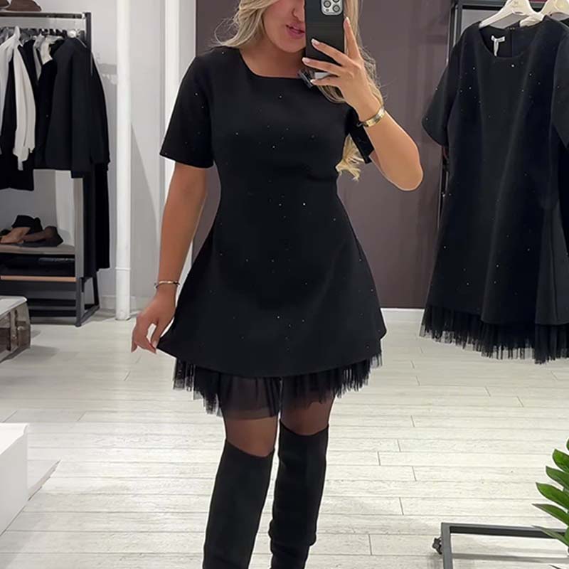 Aurora | Mini Abito Elegante con Dettagli Brillanti