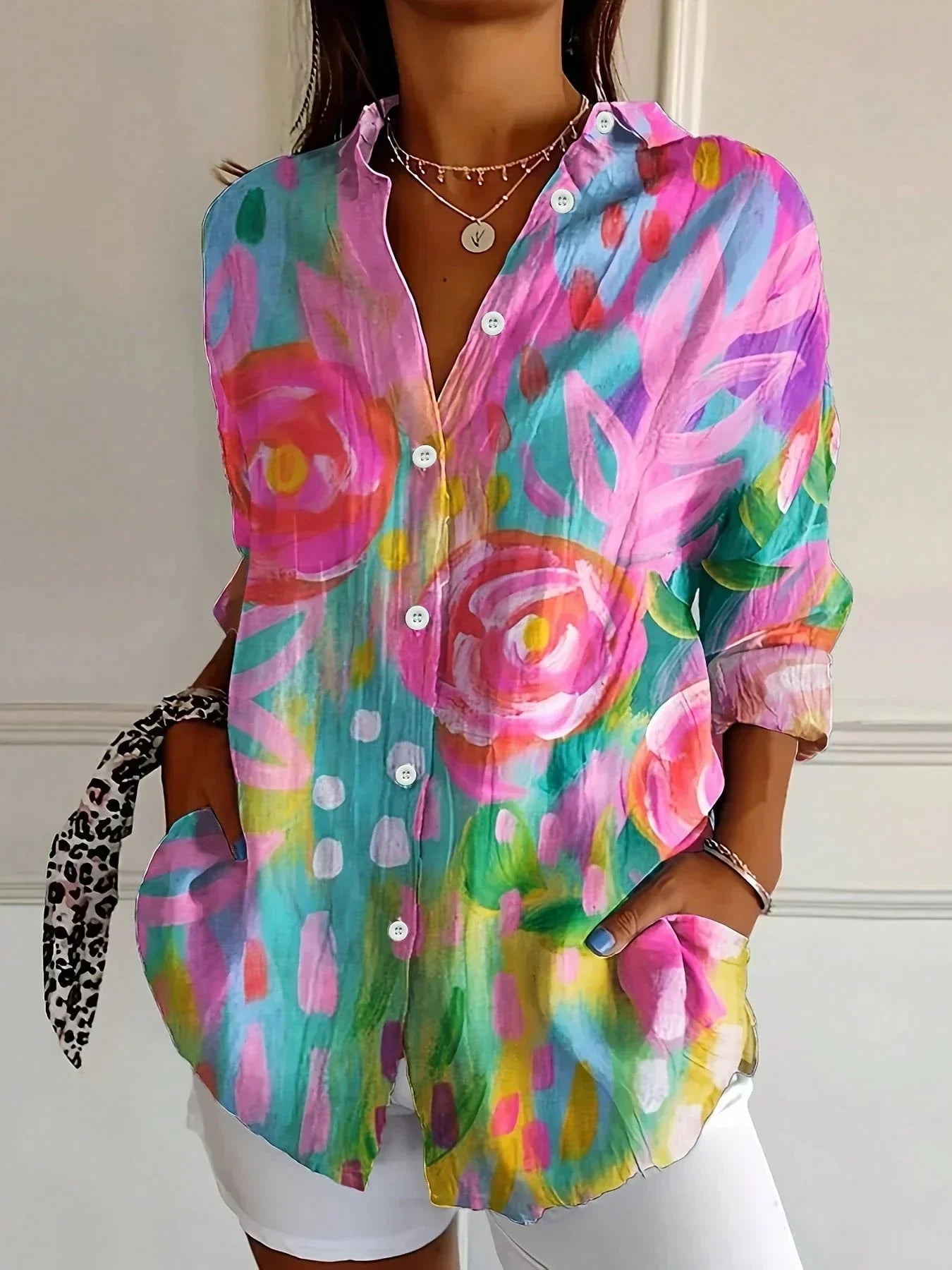 Astrid | Camicia a motivi colorati